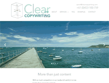 Tablet Screenshot of clearcopywriting.com